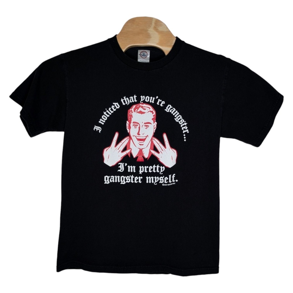 Vintage Y2K I'm Pretty‎ Gangster Myself T Shirt Medium Delta 2007 Beezeetees